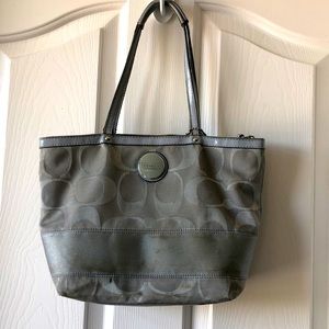 Coach baby blue with silver with a little wear.